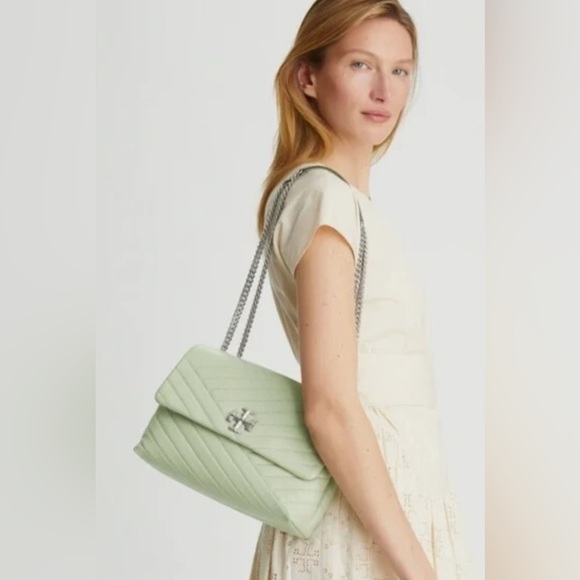Tory Burch Handbags - Tory Burch Mint Green Quilted Shoulder Bag